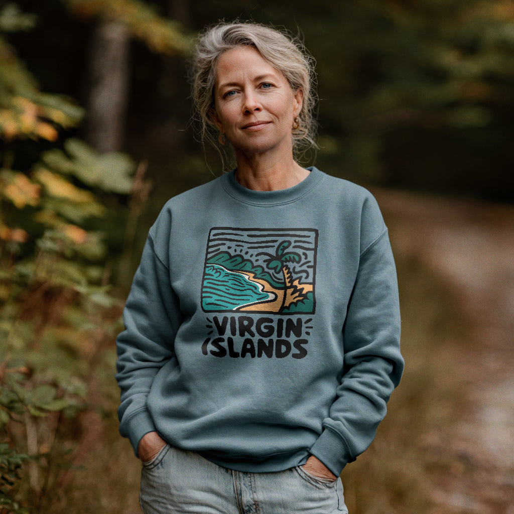 Virgin Islands National Park Crewneck Sweatshirt Adventure and Outdoors Themed Sweatshirt