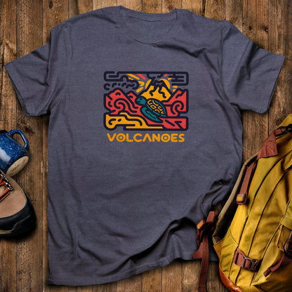 Hawai'i Volcanoes National Park T-Shirt Heather Navy Adventure and Outdoors Themed T-Shirt