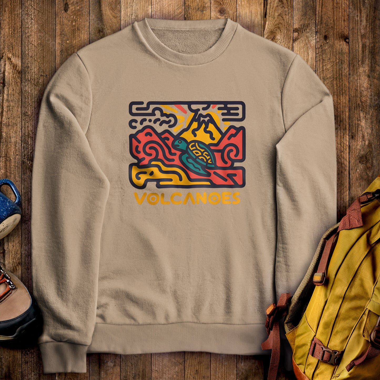 Hawai'i Volcanoes National Park Crewneck Sweatshirt Sand Adventure and Outdoors Themed Sweatshirt