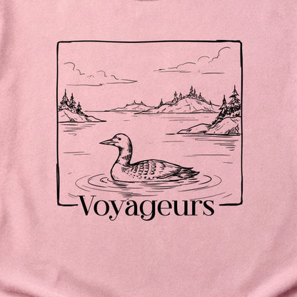 Voyageurs Line Drawing Cotton T-Shirt