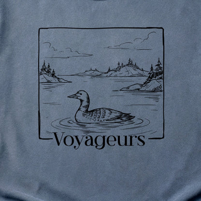 Voyageurs Line Drawing Cotton T-Shirt
