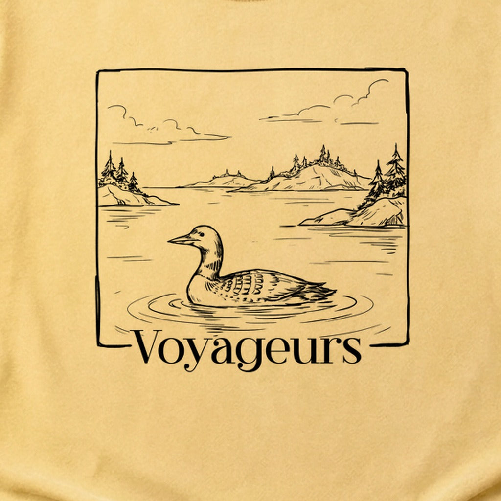Voyageurs Line Drawing Cotton T-Shirt