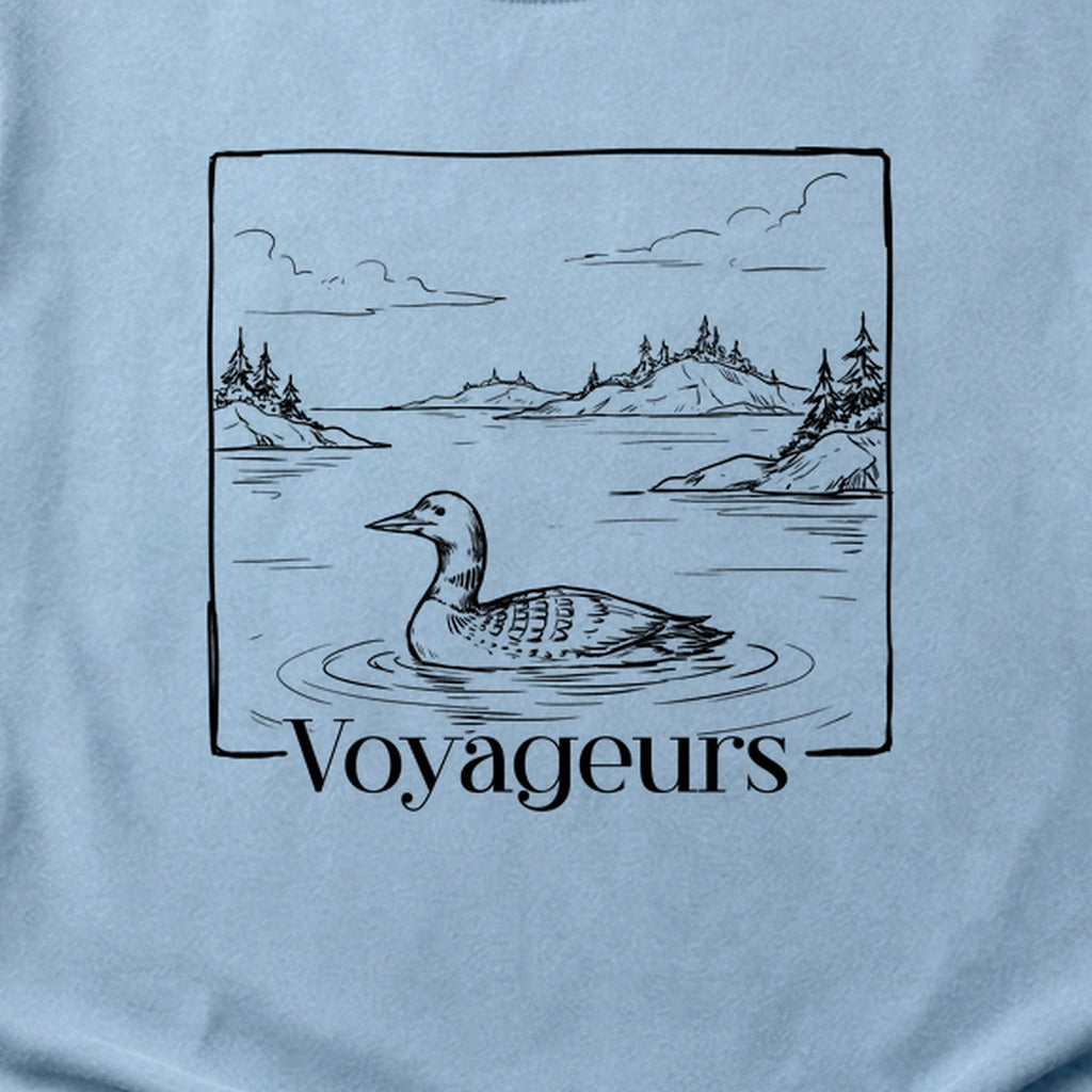 Voyageurs Line Drawing Cotton T-Shirt