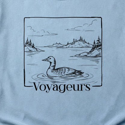 Voyageurs Line Drawing Cotton T-Shirt