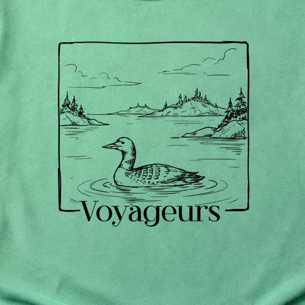 Voyageurs Line Drawing Cotton T-Shirt