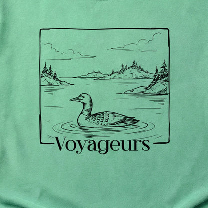 Voyageurs Line Drawing Cotton T-Shirt