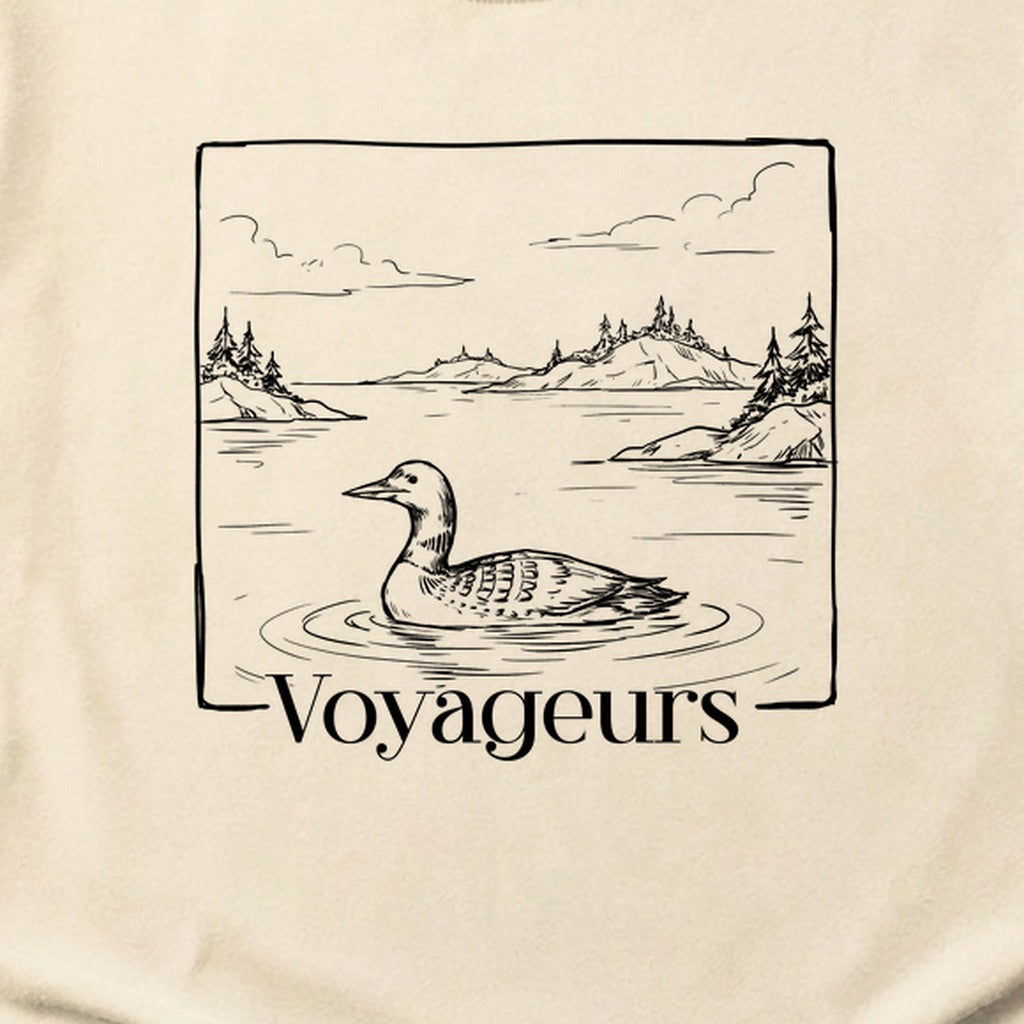 Voyageurs Line Drawing Cotton T-Shirt