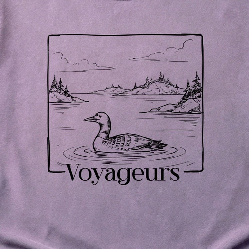 Voyageurs Line Drawing Cotton T-Shirt