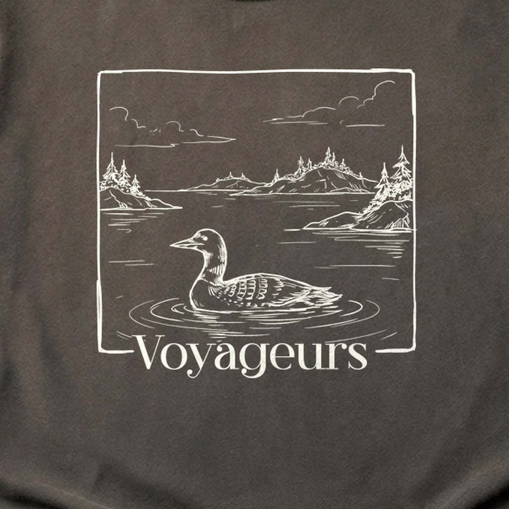 Voyageurs Line Drawing Cotton T-Shirt