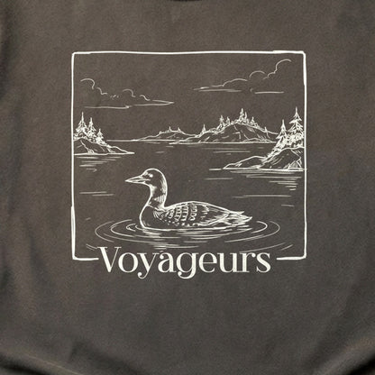 Voyageurs Line Drawing Cotton T-Shirt