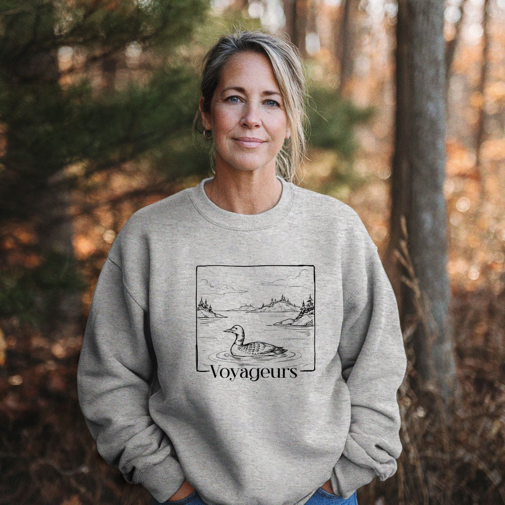 Voyageurs Line Drawing Crewneck Sweatshirt