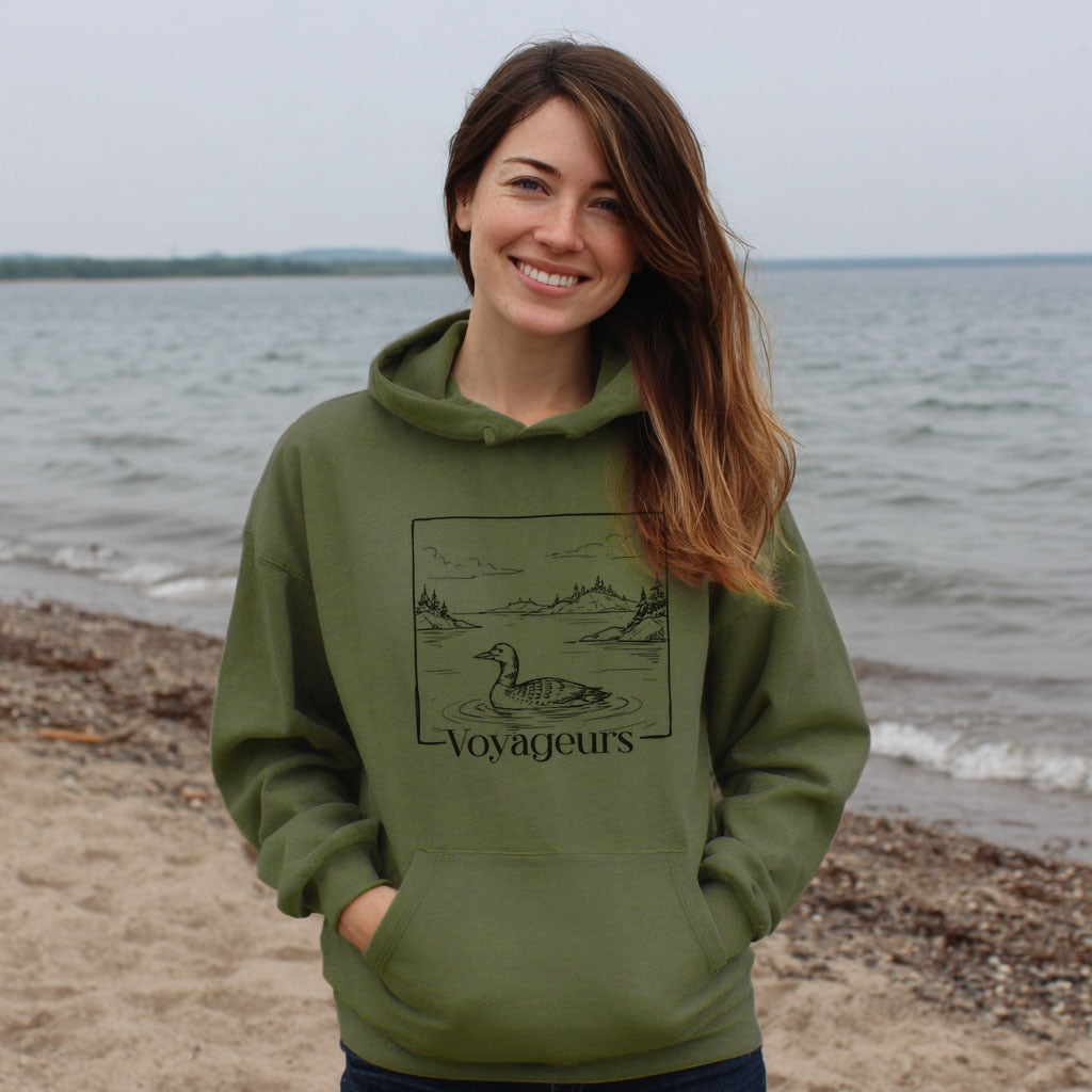 Voyageurs Line Drawing Hoodie