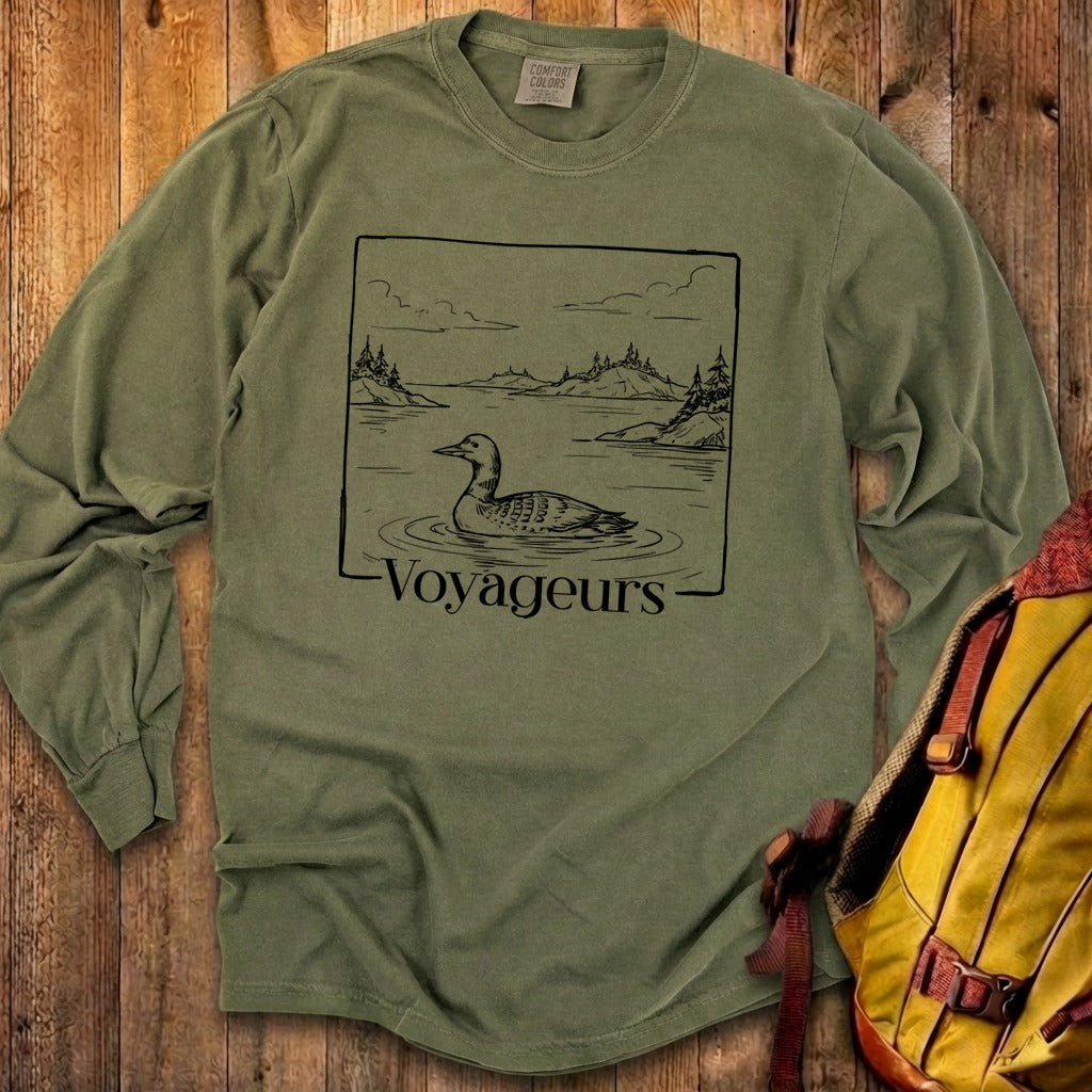 Voyageurs Line Drawing Premium Long Sleeve