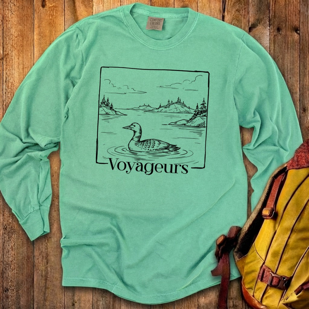 Voyageurs Line Drawing Premium Long Sleeve