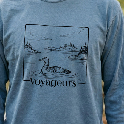 Voyageurs Line Drawing Premium Long Sleeve