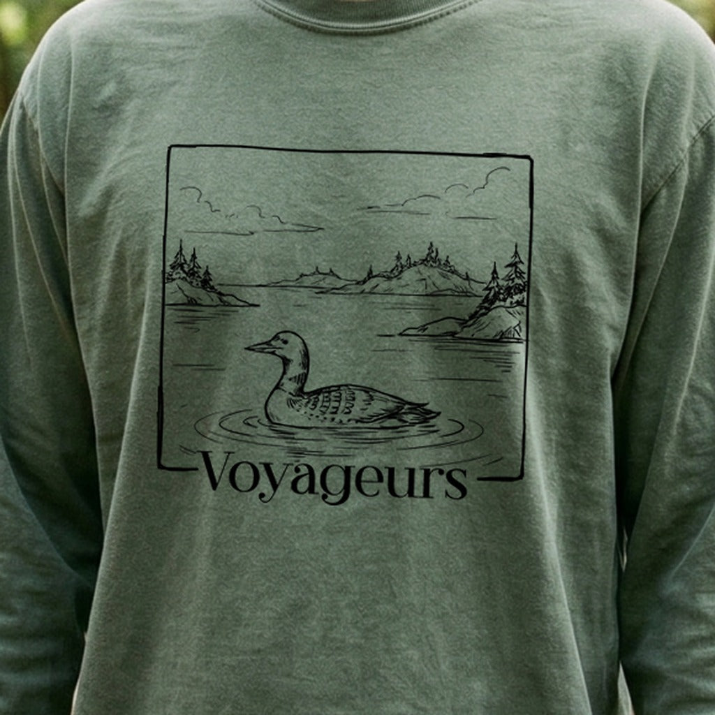 Voyageurs Line Drawing Premium Long Sleeve