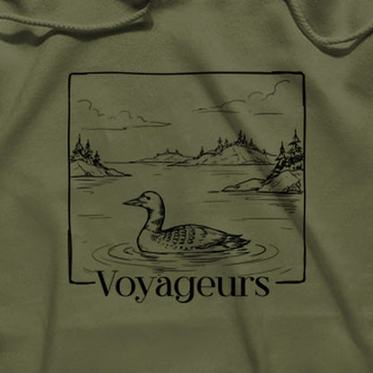 Voyageurs Line Drawing Hoodie