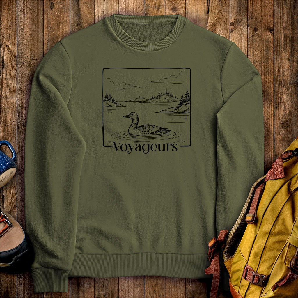 Voyageurs Line Drawing Crewneck Sweatshirt