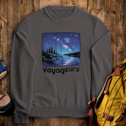 Voyageurs National Park at Night Crewneck Sweatshirt
