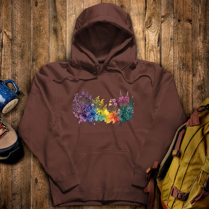 Watercolor Acadia Wildflowers Hoodie