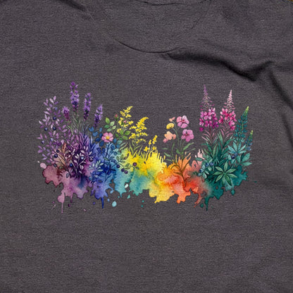 Watercolor Acadia Wildflowers T-Shirt