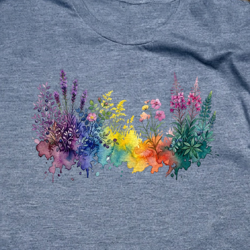 Watercolor Acadia Wildflowers T-Shirt