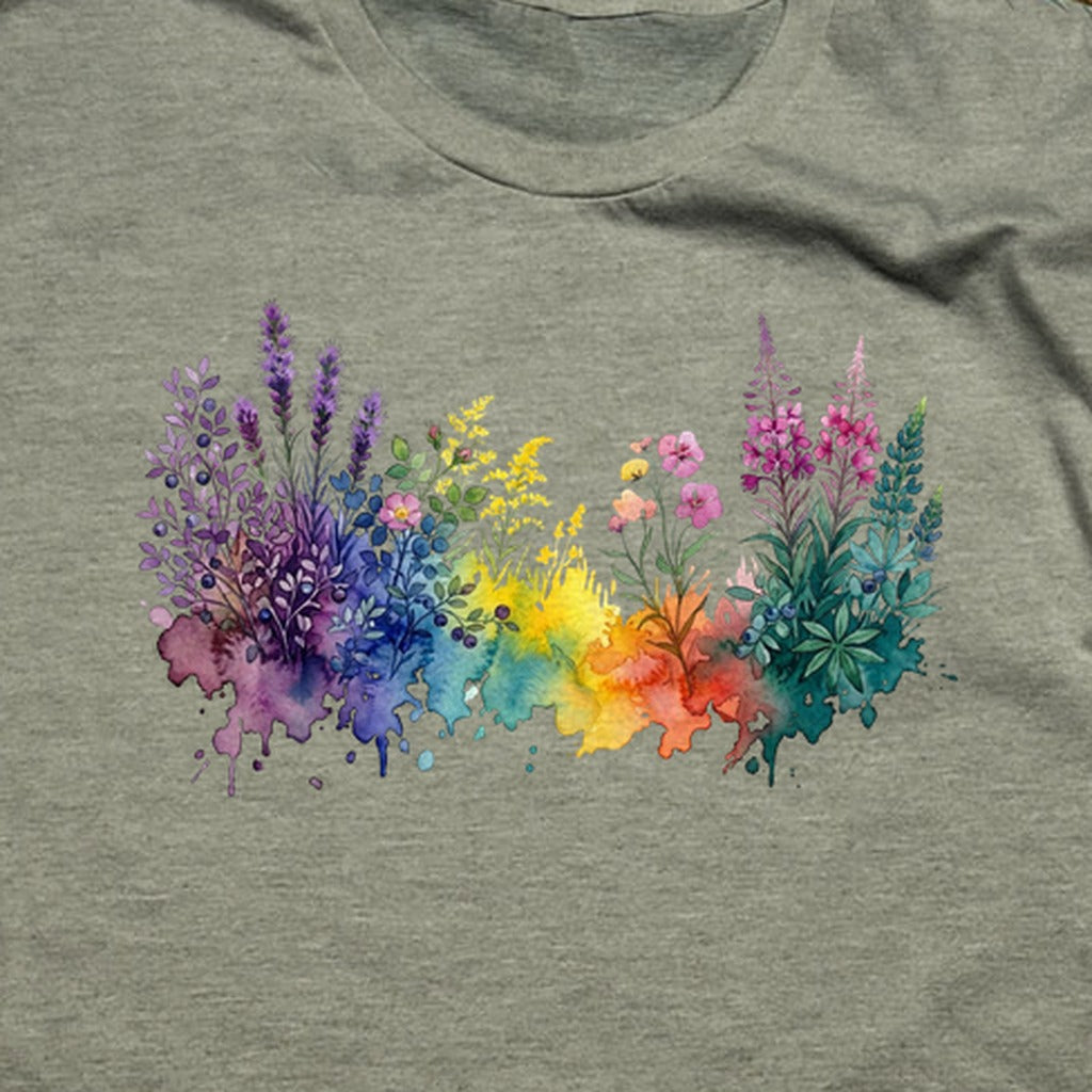 Watercolor Acadia Wildflowers T-Shirt