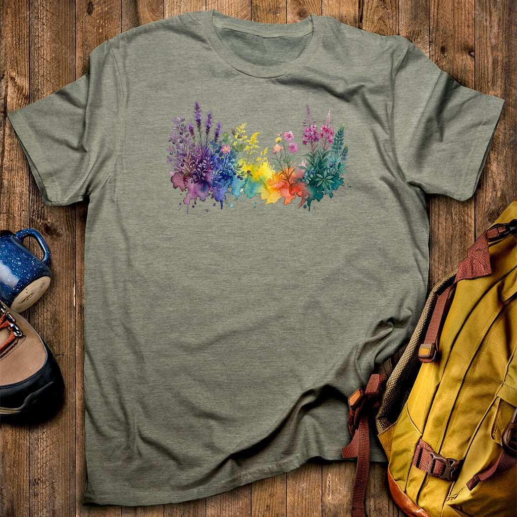 Watercolor Acadia Wildflowers T-Shirt