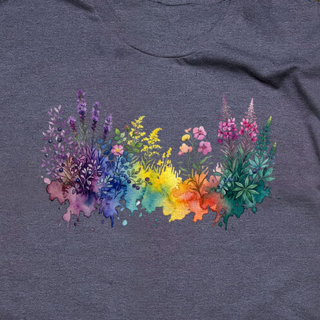 Watercolor Acadia Wildflowers T-Shirt