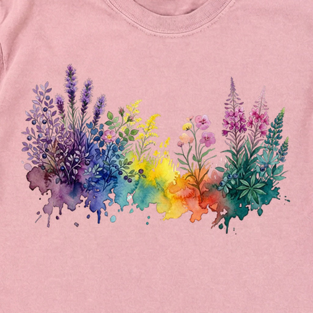 Watercolor Acadia Wildflowers Premium Long Sleeve
