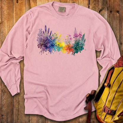 Watercolor Acadia Wildflowers Premium Long Sleeve