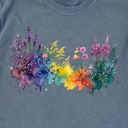 Watercolor Acadia Wildflowers Premium Long Sleeve