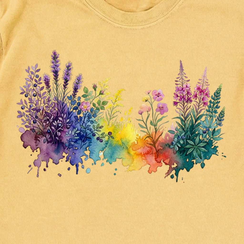 Watercolor Acadia Wildflowers Premium Long Sleeve