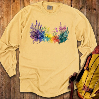 Watercolor Acadia Wildflowers Premium Long Sleeve