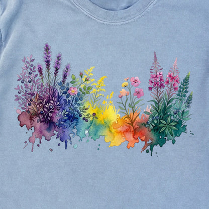 Watercolor Acadia Wildflowers Premium Long Sleeve