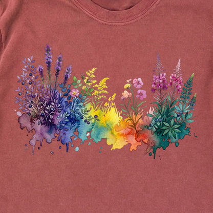 Watercolor Acadia Wildflowers Premium Long Sleeve