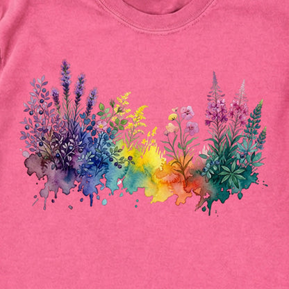 Watercolor Acadia Wildflowers Premium Long Sleeve