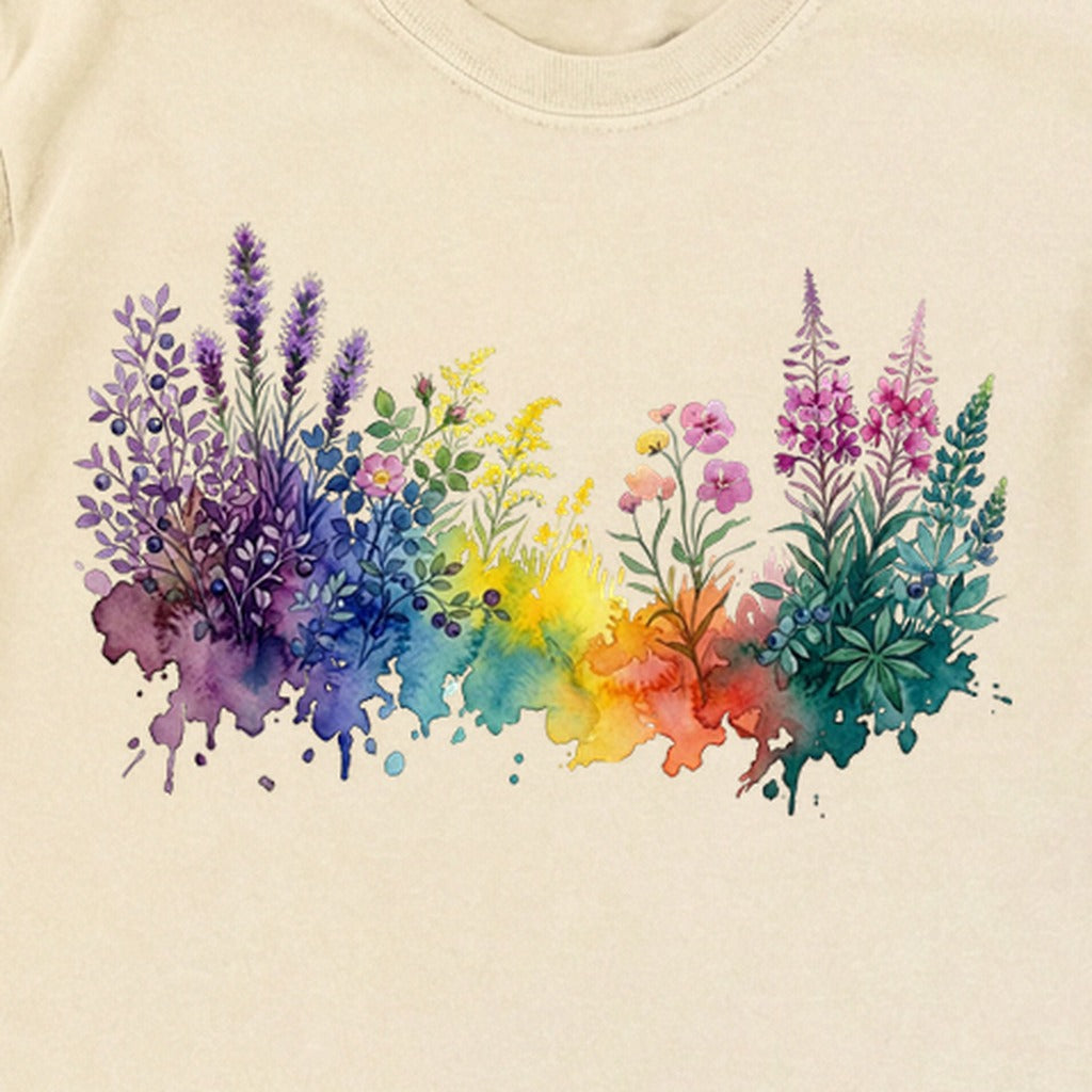 Watercolor Acadia Wildflowers Premium Long Sleeve