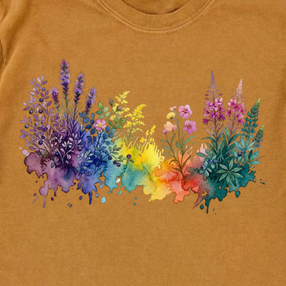 Watercolor Acadia Wildflowers Premium Long Sleeve