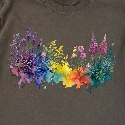Watercolor Acadia Wildflowers Premium Long Sleeve