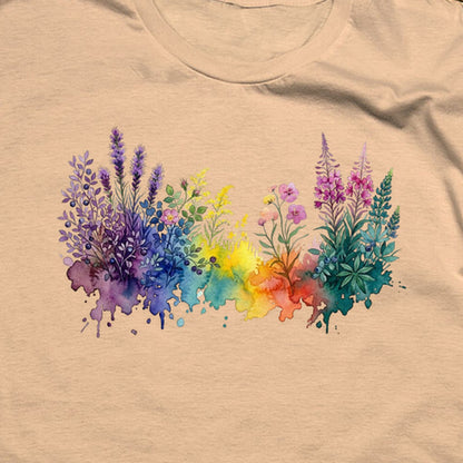 Watercolor Acadia Wildflowers T-Shirt