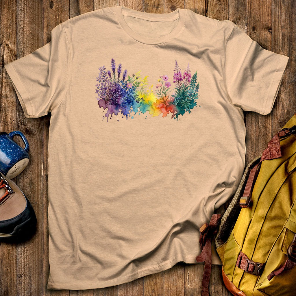 Watercolor Acadia Wildflowers T-Shirt