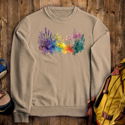 Watercolor Acadia Wildflowers Crewneck Sweatshirt