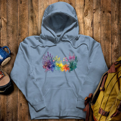 Watercolor Acadia Wildflowers Hoodie
