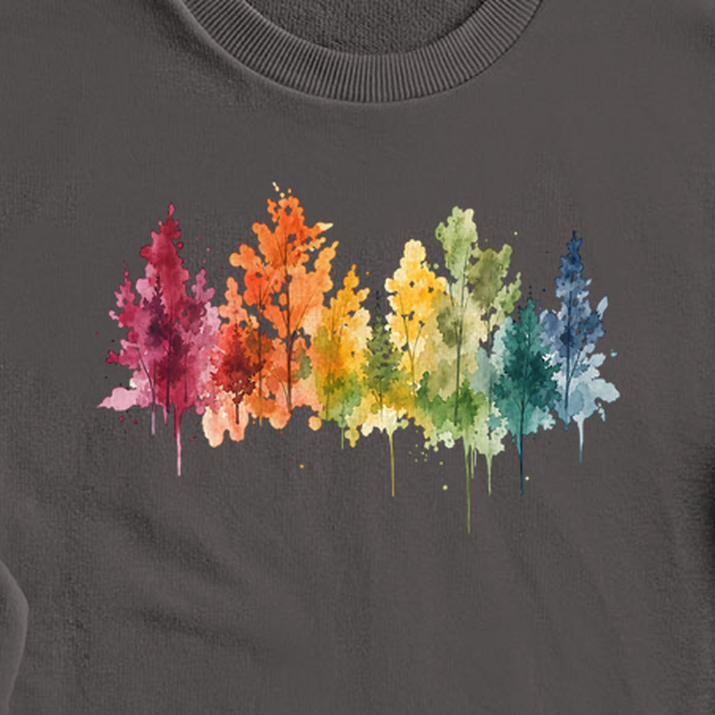 Watercolor Autumn Trees Crewneck Sweatshirt
