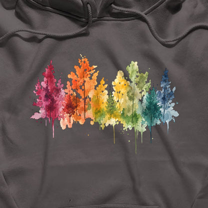Watercolor Autumn Trees Hoodie
