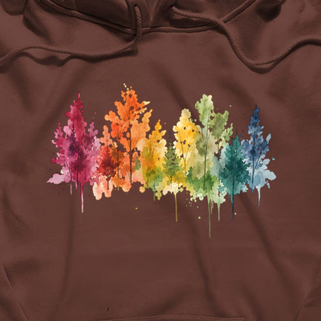 Watercolor Autumn Trees Hoodie