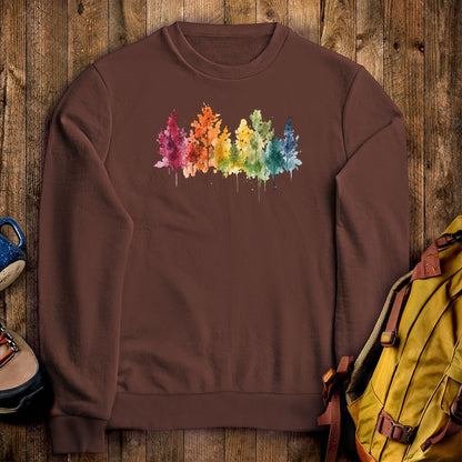 Watercolor Autumn Trees Crewneck Sweatshirt