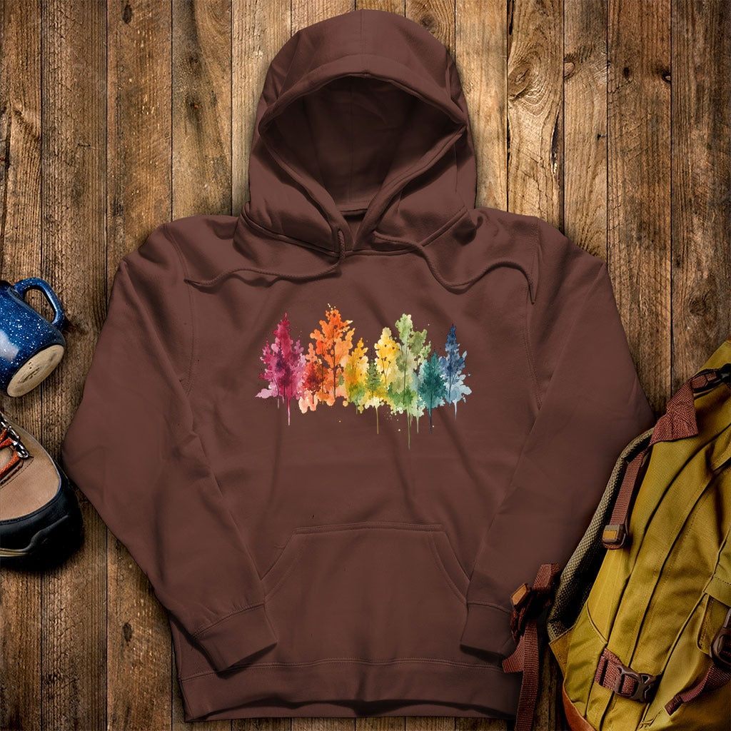 Watercolor Autumn Trees Hoodie