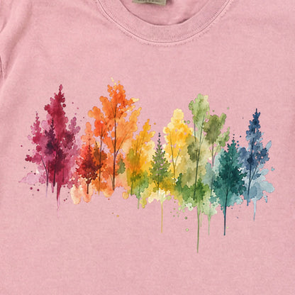 Watercolor Autumn Trees Premium Long Sleeve